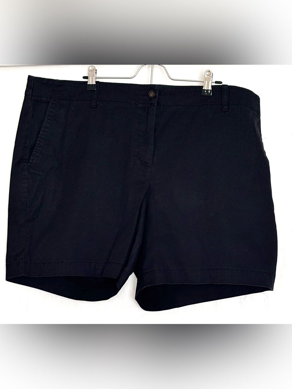 Talbots Relaxed Chino Shorts 7” Black Size 18W